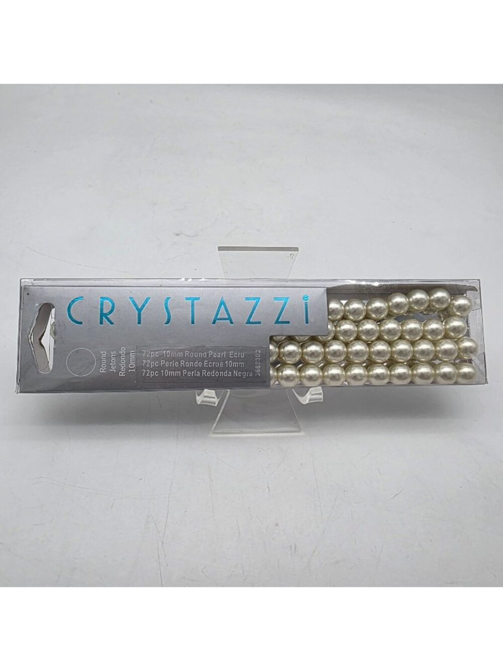 Crystazzi 10mm Round Pearl Beads Ecru 72 Pieces